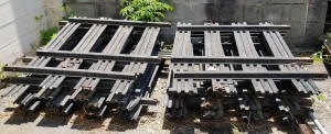 Flatbed sides metal, used stake sides